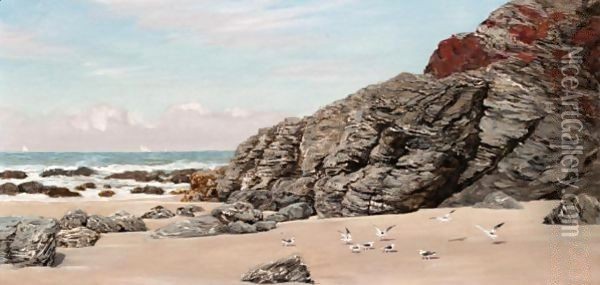St Agnes, Cornwall Oil Painting - John Edward Brett