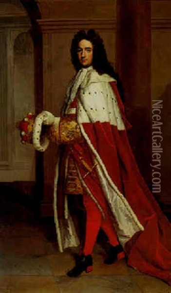 Portrait Of John, 1st Earl Ashburnham Oil Painting - Michael Dahl