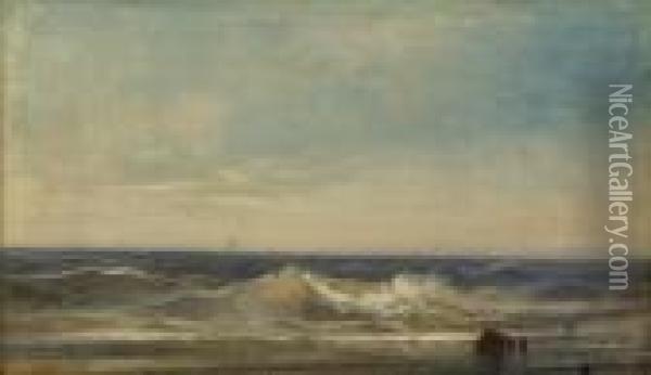 New Jersey Shore Scene Oil Painting - Edward Moran