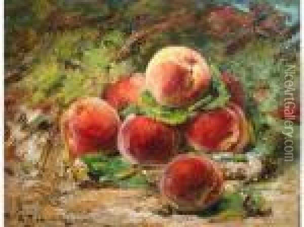 Nature Morte Aux Peches Oil Painting - Georges Jeannin