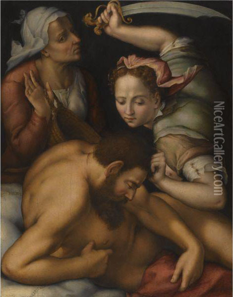 Judith And Holofernes Oil Painting - Pier Francesco Foschi