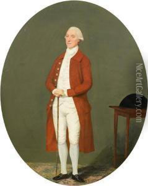 Portrait Of A Gentleman Oil Painting - Benjamin Wilson