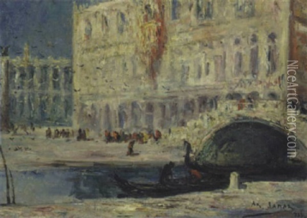 Dogenpalast In Venedig Oil Painting - Armand Gustave Gerard Jamar