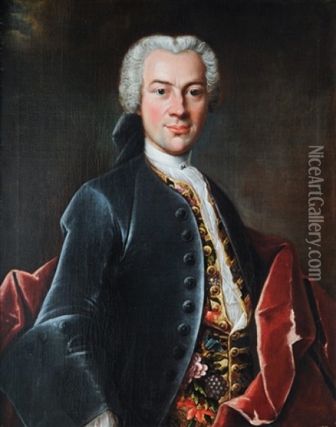 Portrait Of Friedrich Philipp Lingke Oil Painting - Louis de Silvestre