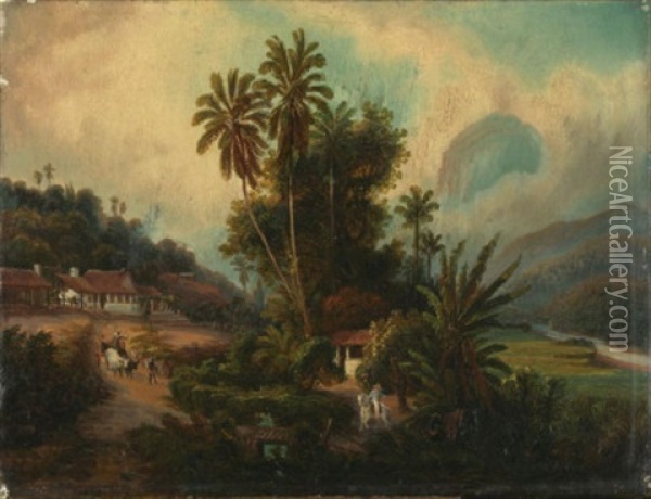 Kubanische Landschaft Oil Painting - Ferdinand Bellermann