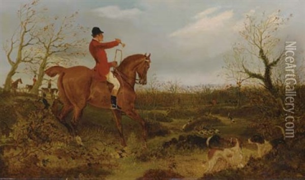 On The Scent (+ Tally Ho!; Pair) Oil Painting - George Henry Laporte