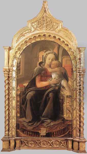 Madonna with Child (Tarquinia Madonna) 1437 Oil Painting - Fra Filippo Lippi