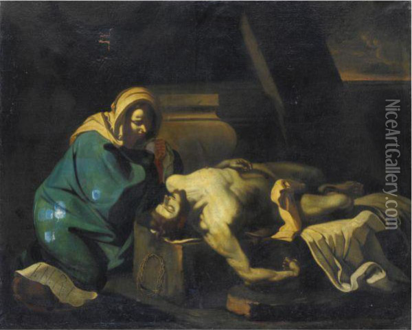 Pieta Oil Painting - Francesco de Mura