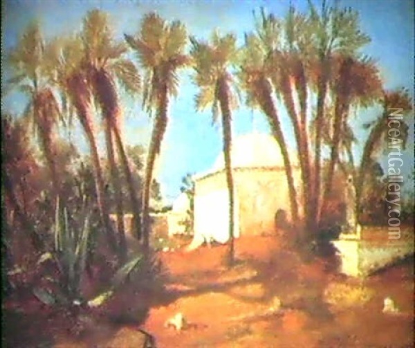 Marabout Oil Painting - Jean Raymond Hippolyte Lazerges