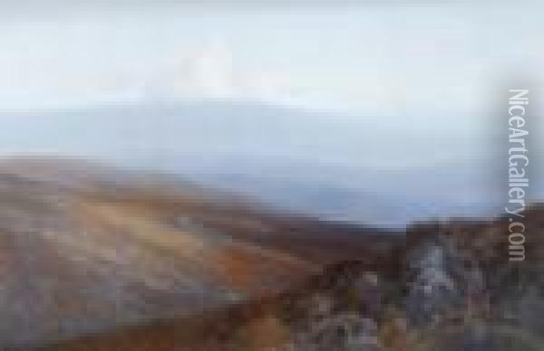 Cawsand Beacon, Dartmoor Oil Painting - Frederick John Widgery