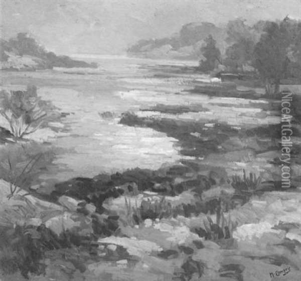 Winter Landscape Oil Painting - Maurice Compris
