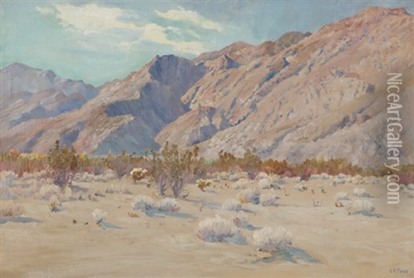 Tahquitz Mountains, Or A Rocky Hill Oil Painting - Charles Arthur Fries