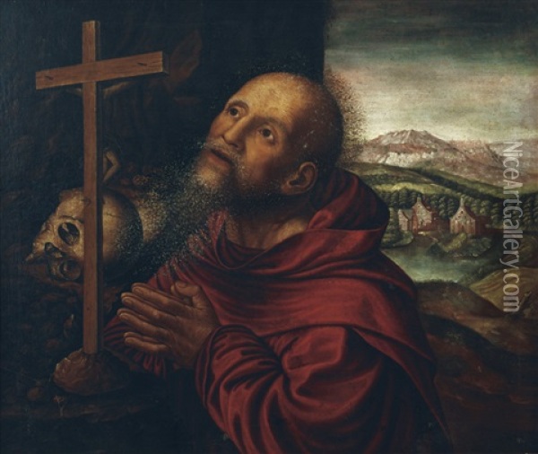 San Girolamo Oil Painting - Jan Sanders (Jan van) Hemessen
