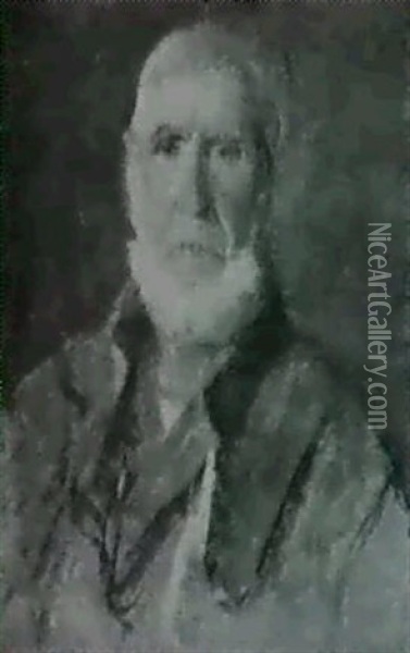 Old Mr. Woodburn Oil Painting - William Merritt Chase