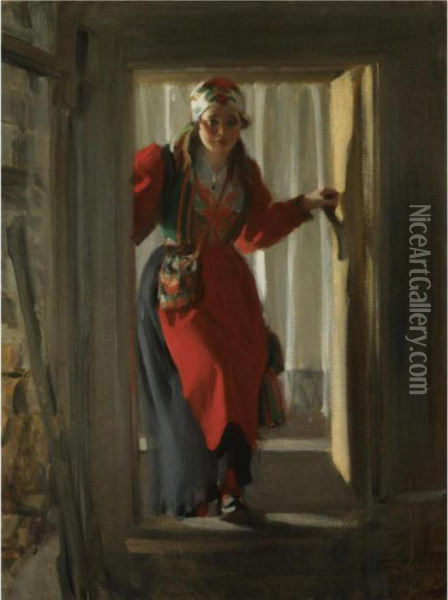 Kuvadorren (female Figure) Oil Painting - Anders Zorn