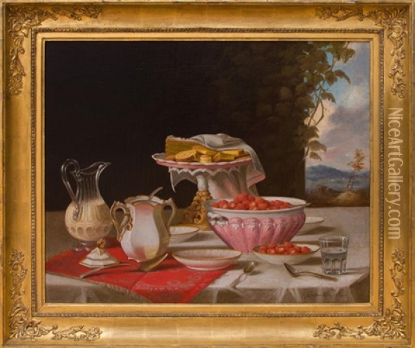 The Dessert Oil Painting - John F. Francis