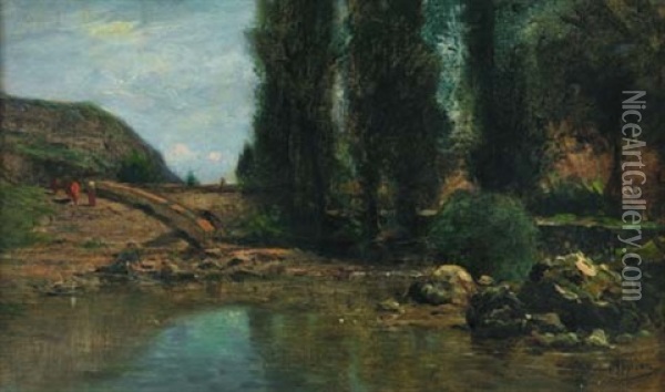 La Lavandiere Oil Painting - Adolphe Appian