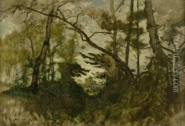 Wald Mit L Oil Painting - Henri-Joseph Harpignies
