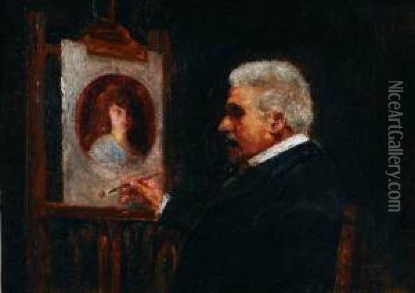 Retrato Del Artista Oil Painting - Carolus (Charles Auguste Emile) Duran