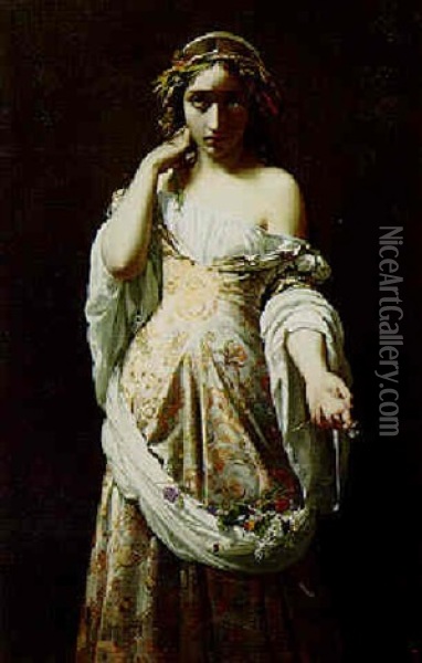 Ophelia Oil Painting - Henri Lehmann