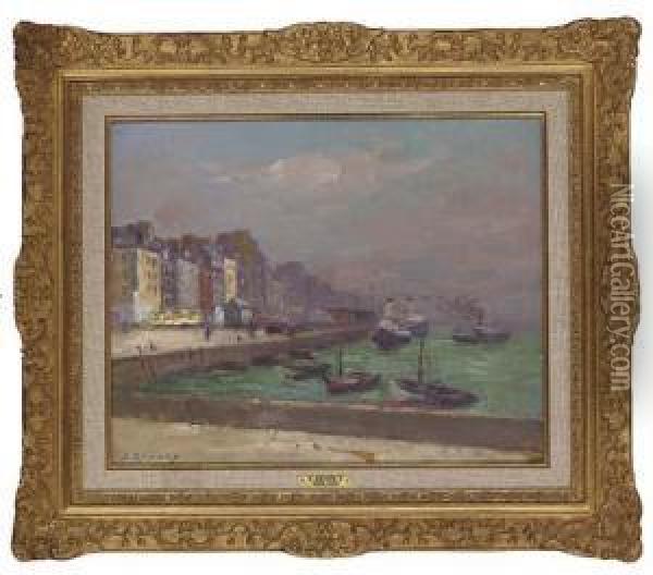 Le Havre Oil Painting - Jules Ernest Renoux