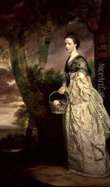 Mrs. Ridell Oil Painting - Sir Joshua Reynolds