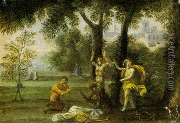Apollo E Marsia Oil Painting -  Pozzoserrato