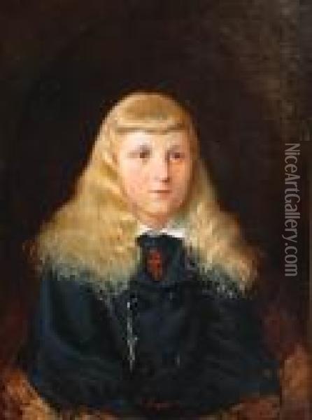 Portret Gimnazjalisty, 1896 R. Oil Painting - Marceli Harasimowicz