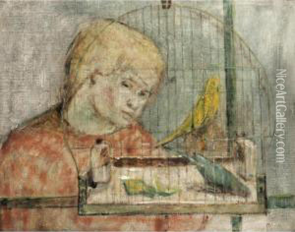 Bird Cage Oil Painting - William Thompson