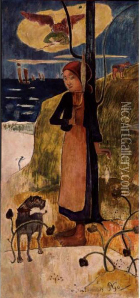 Jeanne D'arc Oil Painting - Paul Gauguin
