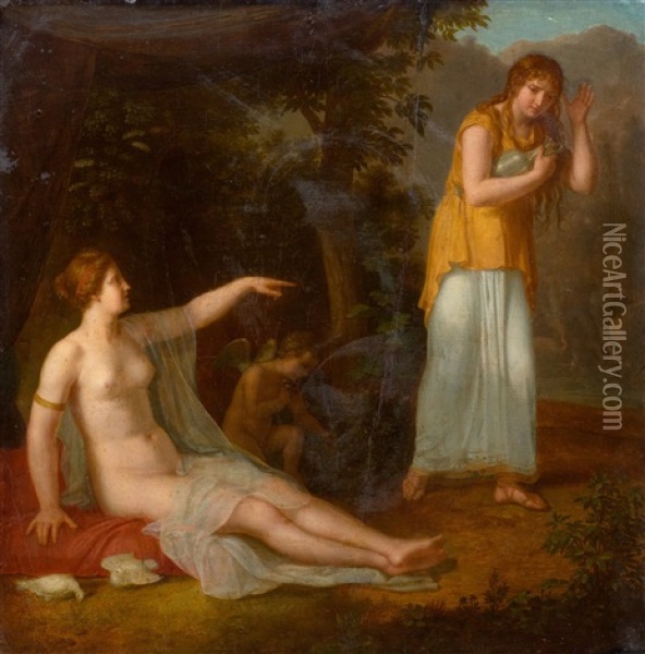 Mythological Scene With Venus Oil Painting - Vincenzo Camuccini