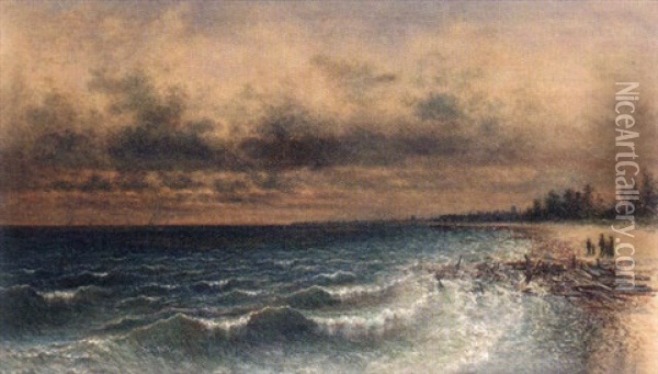 Lake Michigan Scene Oil Painting - John Olson Hammerstad