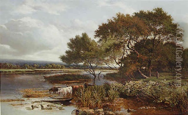 Streatley-on-thames Oil Painting - Sidney Richard Percy