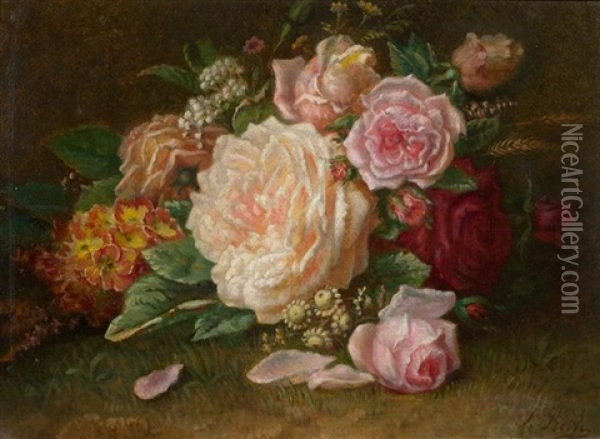 Blumenstilleben Oil Painting - Jean-Baptiste Robie
