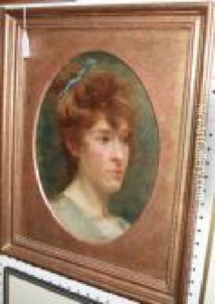 Oval Portrait Of Misslansdowne Oil Painting - Sir Thomas Lawrence
