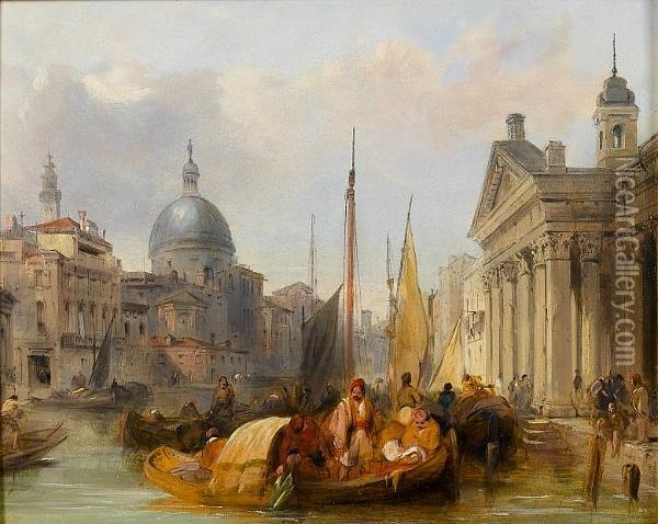 Venetian Scene Oil Painting - Edward Pritchett