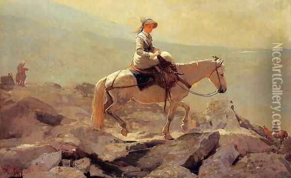 The Bridle Path, White Mountains Oil Painting - Winslow Homer
