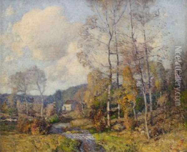 Furnace Brook, New Ipswich New Hampshire Oil Painting - William Jurian Kaula