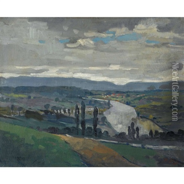 Weite Flusslandschaft Oil Painting - Jean Daniel Ihly