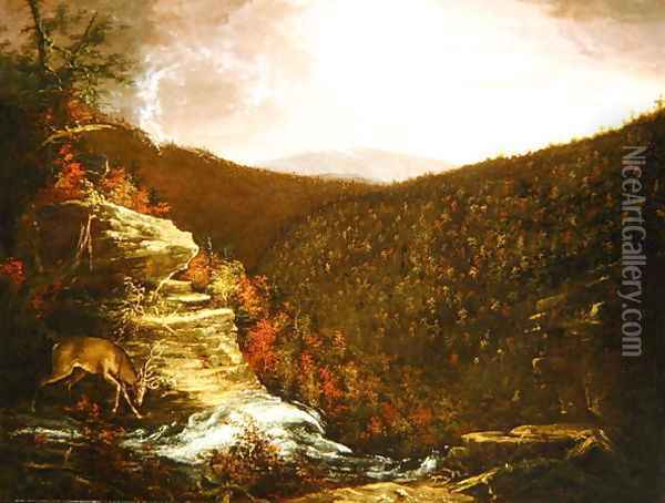 From the Top of Kaaterskill Falls, 1826 Oil Painting - Thomas Cole