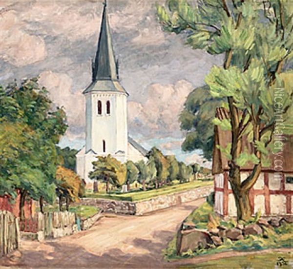 Kyrkan I Rorum Oil Painting - Prince (Napoleon Nicolaus) Eugen