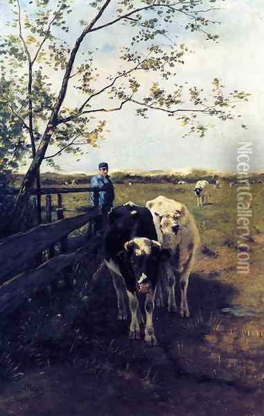 Finished Grazing Oil Painting - Anton Mauve
