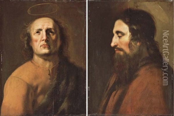 An Apostle (+ Another; 2 Works) Oil Painting - Jan Lievens