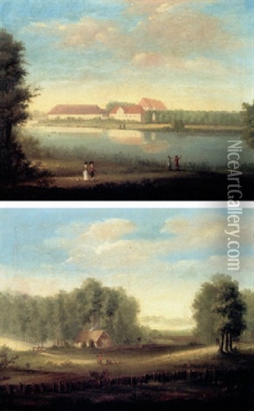 Prospekt Af Skjoldnaesholm Oil Painting - Elias Meyer