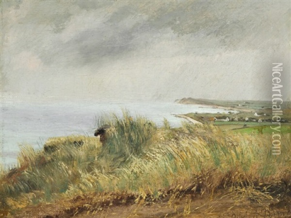 View From Spodsbjerg Over The Fjord Oil Painting - Laurits Andersen Ring