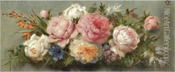 Flowers Oil Painting - Otto Eerelman