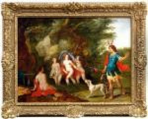 Aktaon Uberrascht Diana Beim Baden Oil Painting - Jan Brueghel the Younger