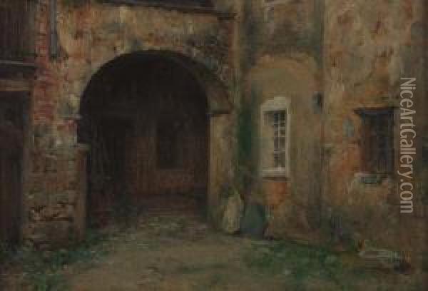 Portico Ad Andrate Oil Painting - Giovanni Giani