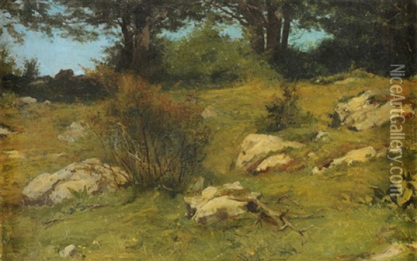 Juralandschaft Oil Painting - Albert Anker