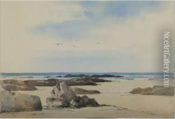 Maine Shore Oil Painting - Samuel Peter Rolt Triscott